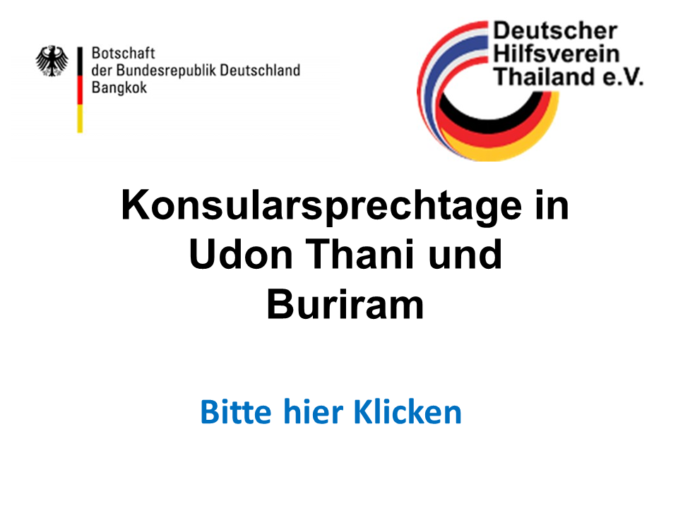Konsularsprechtage in Udon Thani und Buriram eco