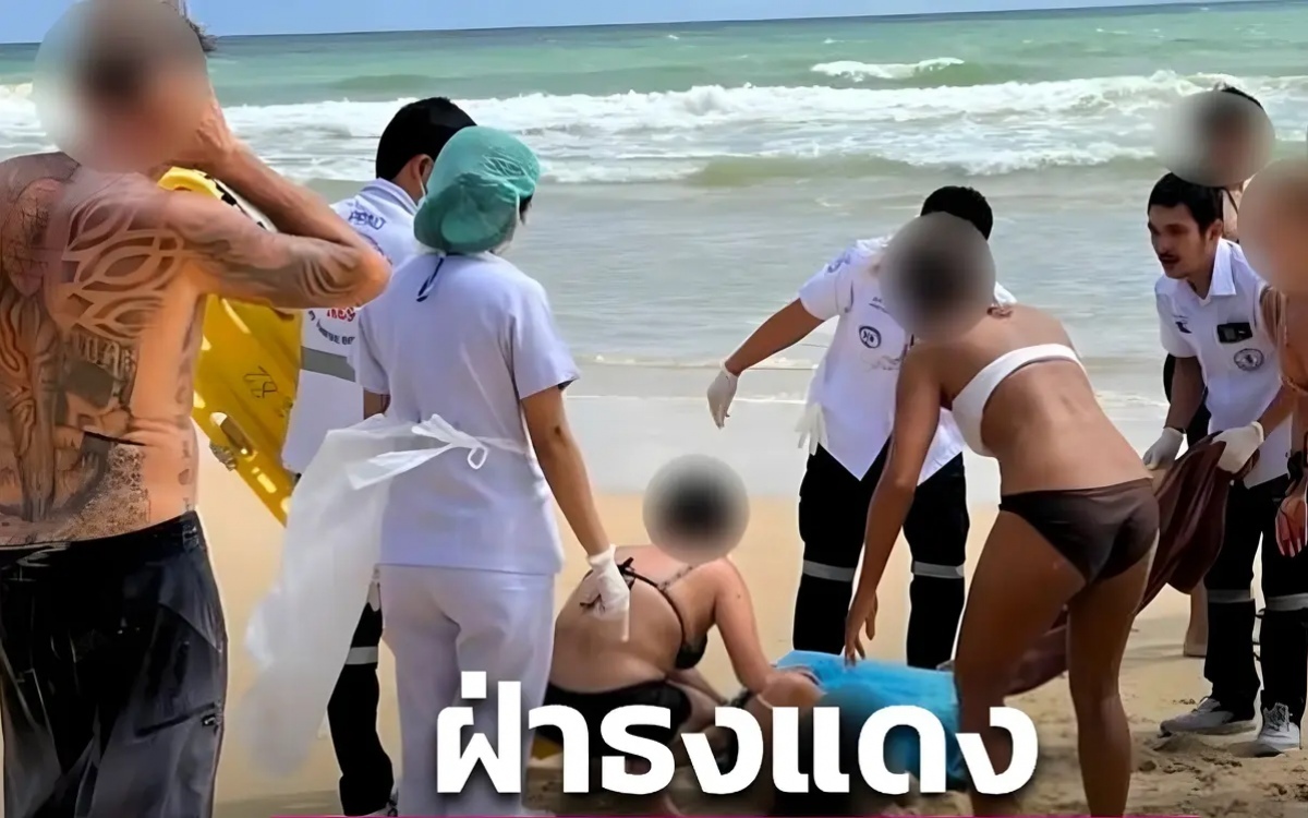 4 touristen trotzen warnungen geraten in karon beach in phuket in schwere see lebensretter im