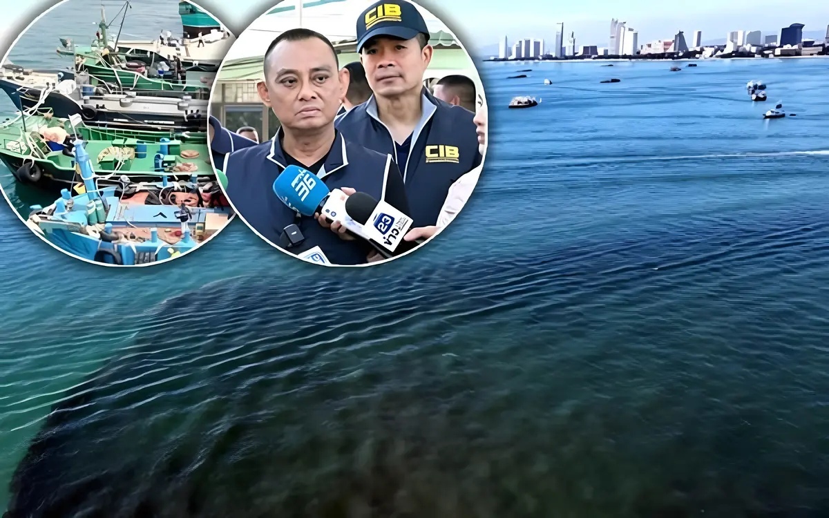Pattaya befuerchtet dass massiver oelteppich mit entflohenen piratenschiffen mit 330 000 litern