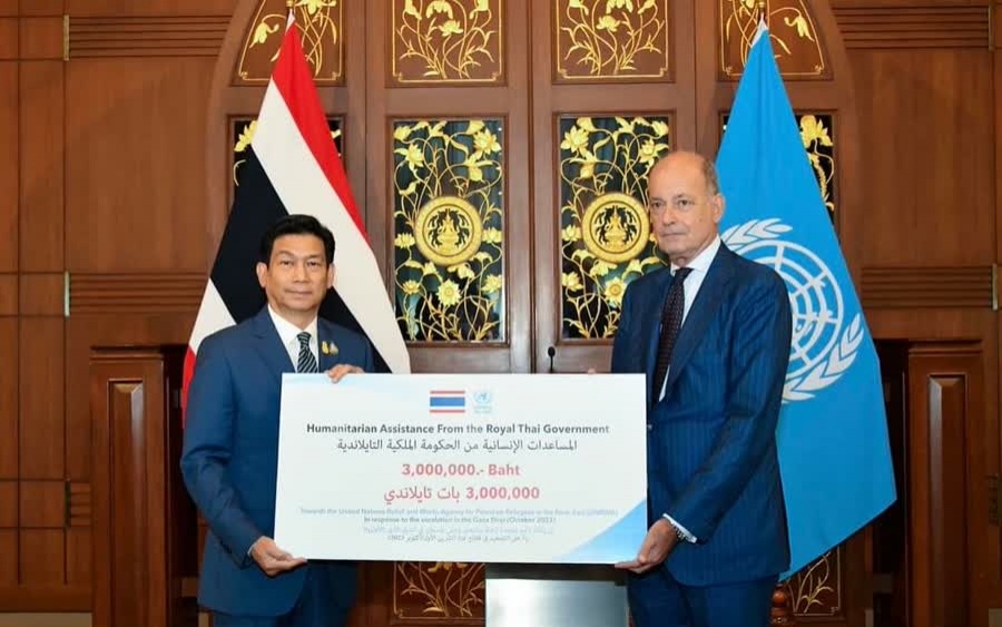 Wochenblitz | News | Thailand Spendet 3 Millionen Baht An Das UNRWA