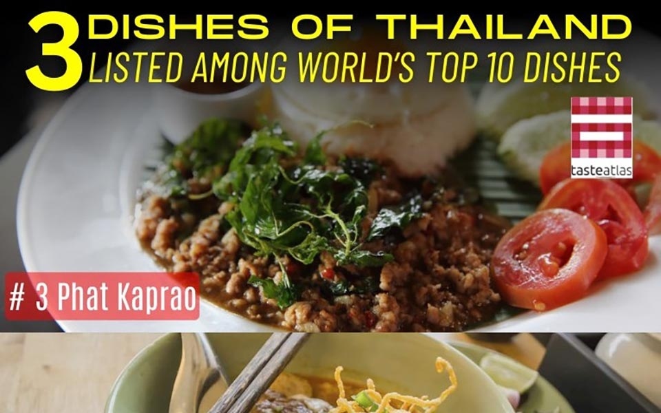 Drei thailaendische gerichte unter den top ten der welt