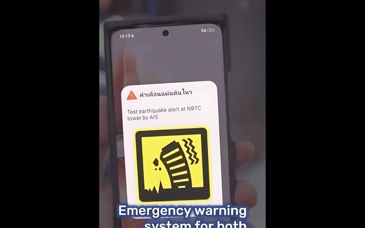 Fuenfsprachiges mobilfunkgestuetztes notfallwarnsystem in thailand