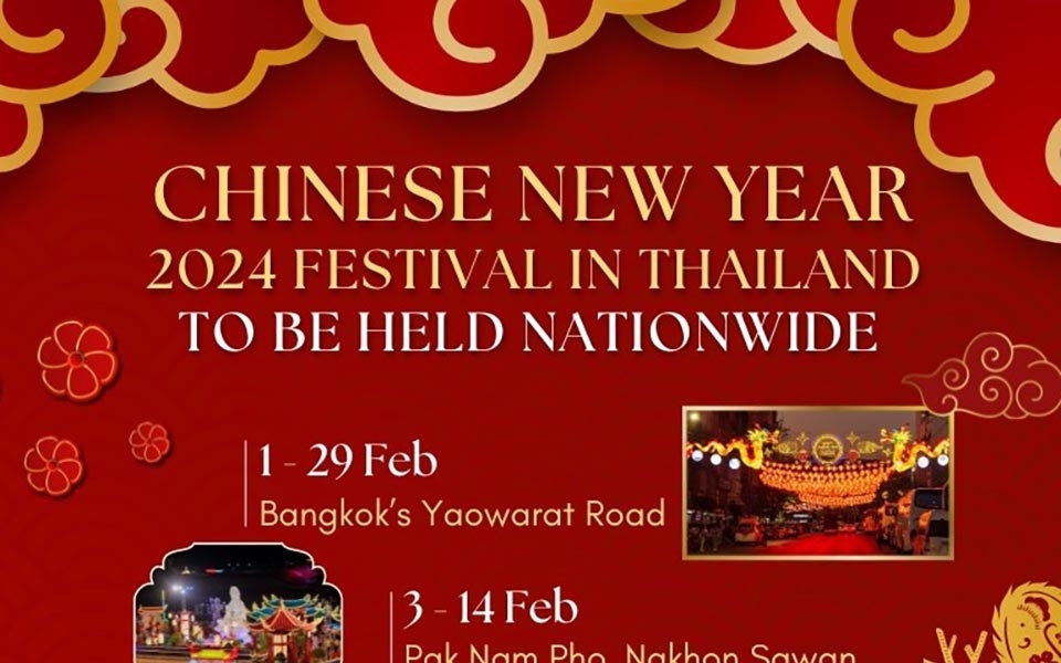 Liste der grossen chinesischen neujahrsfestivals in ganz thailand