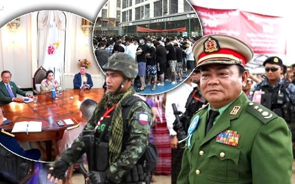 Thai behoerden verstaerken sicherheitsmassnahmen gegen kriegsherr festnahme von colonel saw chit tu