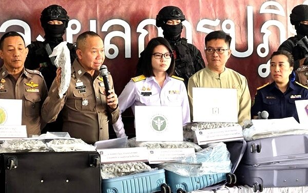 Thailaendische polizei deckt cannabisschmuggel auf festnahmen in chiang mai enthuellen europa als