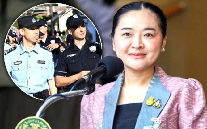 Chinesische polizeipatrouillen von den ministern schnell verworfen