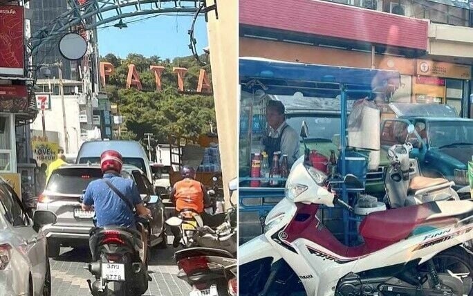 Pattaya verkehrschaos am bali hai pier