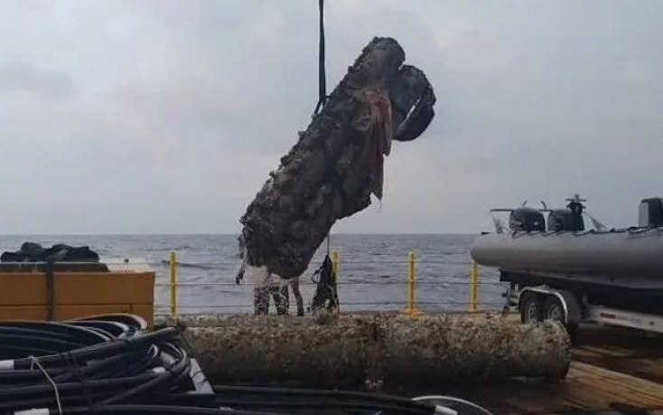 3 steuerbord torpedorohre vom gesunkenen schiff geborgen