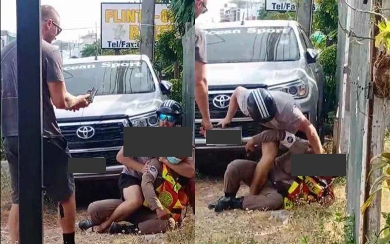 Zwei Neuseeländer greifen Verkehrspolizisten auf Phuket an und entreißen seine Pistole die einen Schuss auslöst