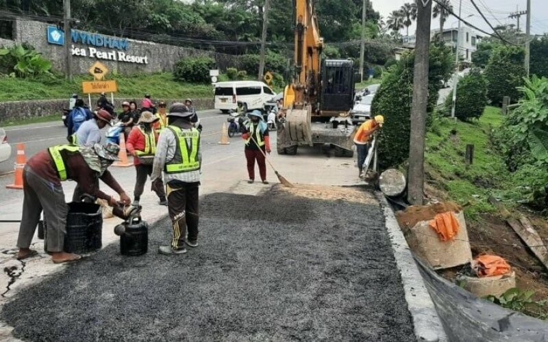 Phukets kampf gegen den berg ist gewonnen die patong hill road ist wieder geoeffnet