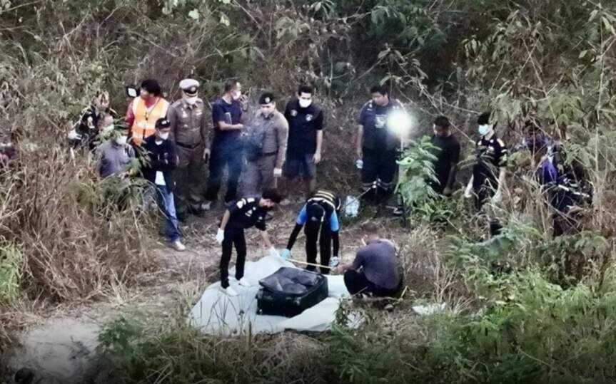 Mysterioeser fund in rayong unbekannte frauenleiche in schweizer koffer gefunden polizei