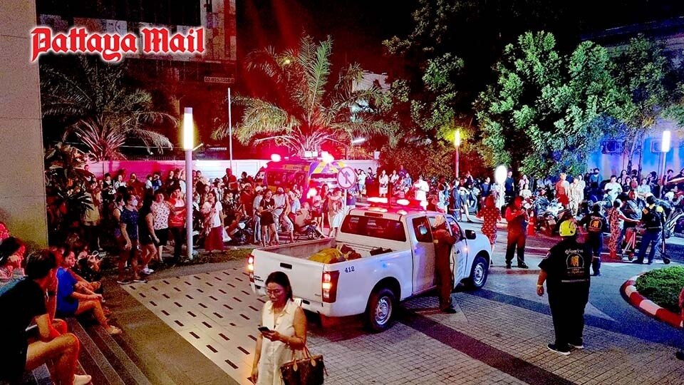 Mieter evakuiert, als in einer Eigentumswohnung in Süd-Pattaya ein Feuer ausbricht