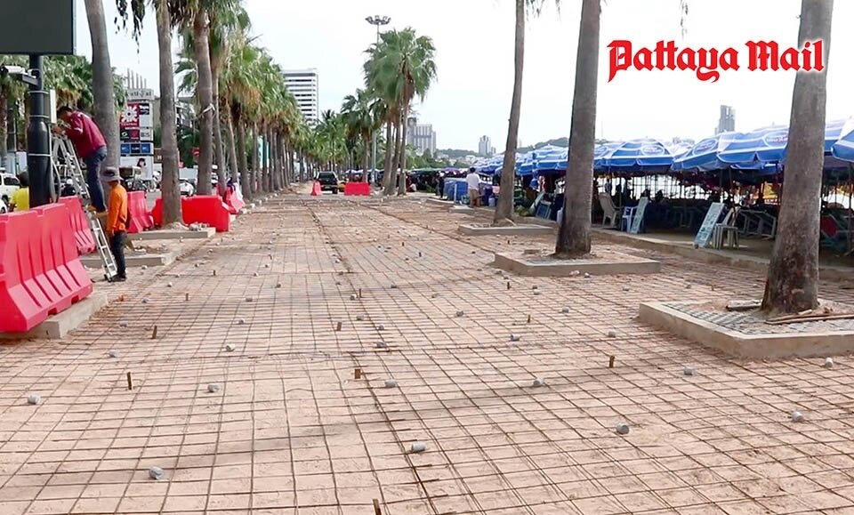 Pattaya beschleunigt die Fertigstellung der Beach Road für die Touristenhochsaison