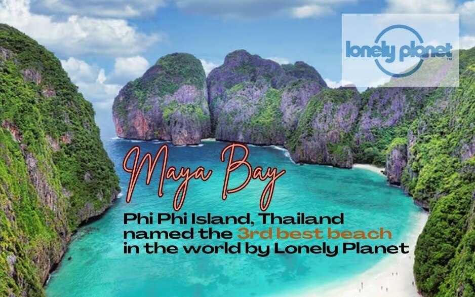 Maya bay auf der insel phi phi wurde von lonely planet zum drittbesten strand der welt gekuert