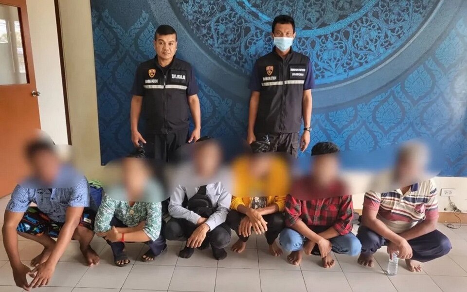 Illegale bangladeschische arbeitssuchende in songkhla verhaftet