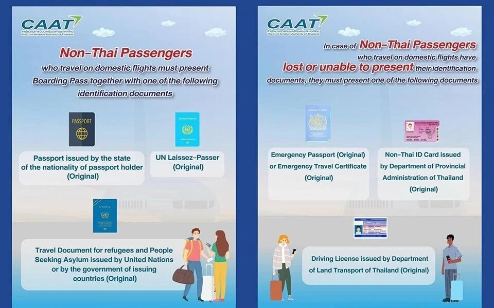 Verschaerfte bestimmungen fuer das boarding auf inlandsfluegen in thailand