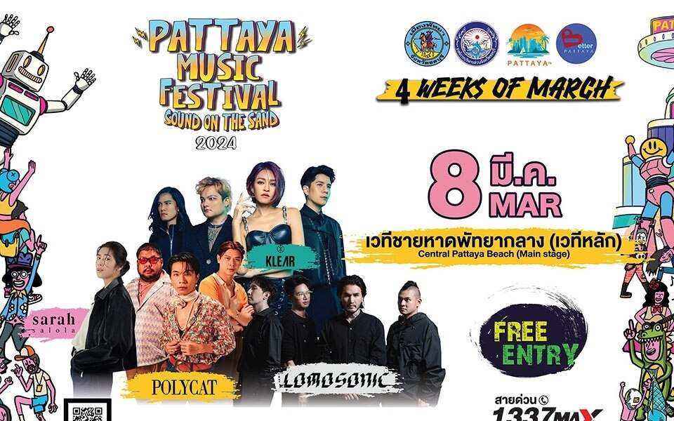 Verkehrshinweise und pattaya music festival 2024 highlights fuer den 8 9 maerz