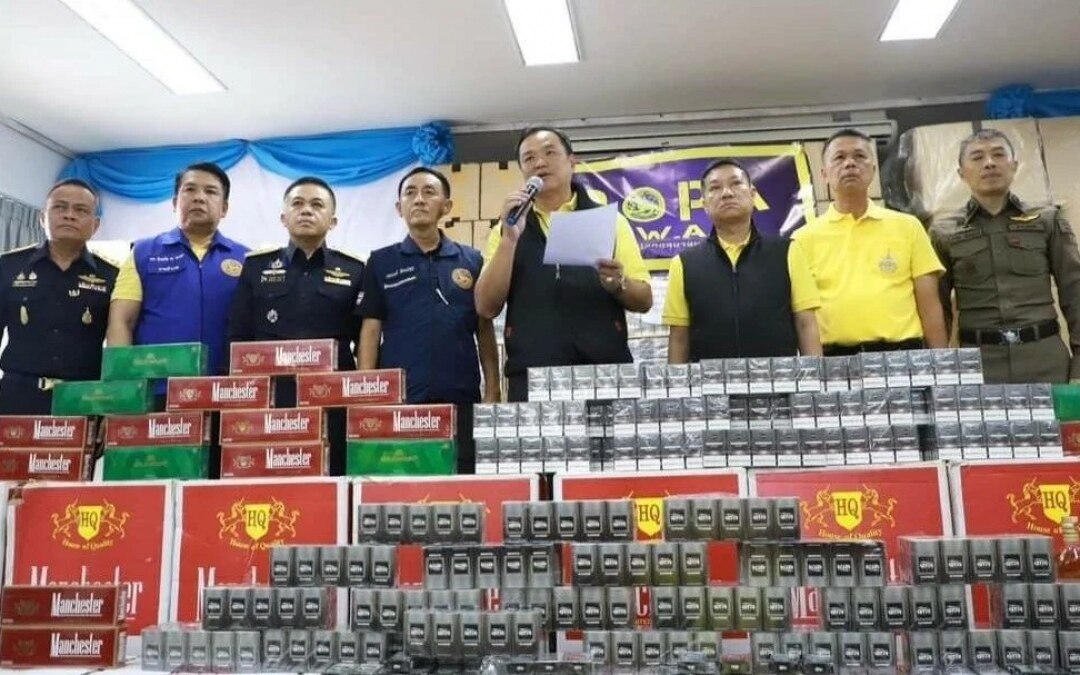 Die thailändische Polizei hat einen großen illegalen Alkohol- und Zigarettenring ausgehoben