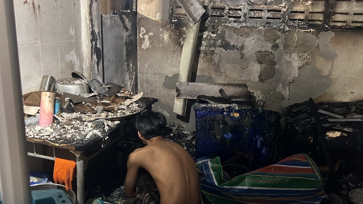 Gasleck verursacht Feuer in Gebäude bei Pattaya (Fotos)