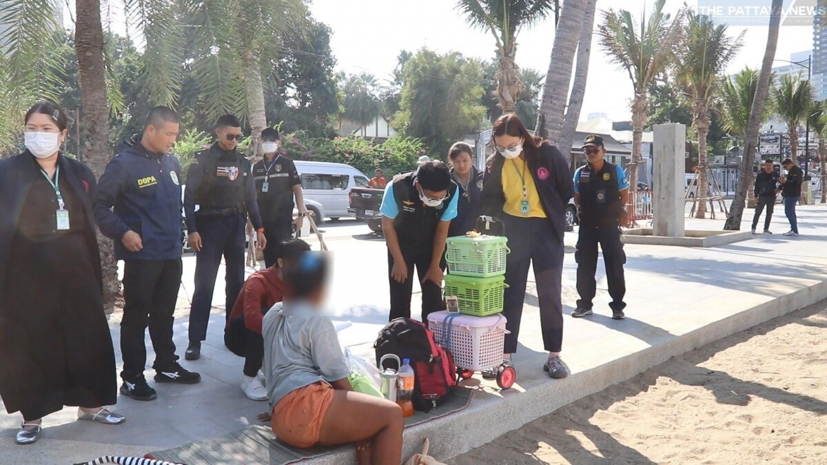 Pattaya startet umfassende Maßnahmen zur Bekämpfung von Obdachlosigkeit und Bettelei am Strand