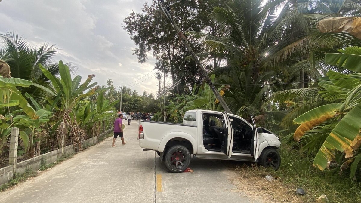 Pickup-Fahrer in Pattaya verletzt: Alkohol bei Unfall im Spiel - Ermittlungen laufen