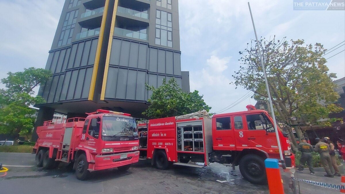 Pattaya: Feuerausbruch in Luxuswohnanlage - Über 100 Touristen fliehen vor den Flammen (Fotos)