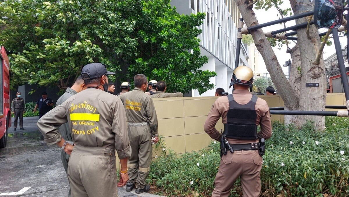 Pattaya: Feuerausbruch in Luxuswohnanlage - Über 100 Touristen fliehen vor den Flammen (Fotos)