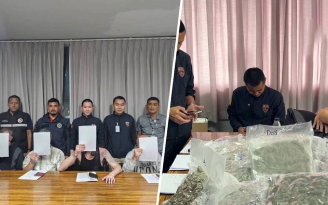 Vier weitere Briten mit 131 kg Cannabis am Flughafen Koh Samui festgenommen