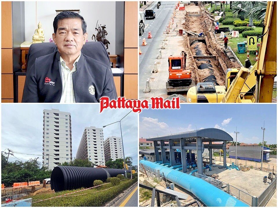 Pattaya berichtet über die Fortschritte beim Bau des Abwassersystems