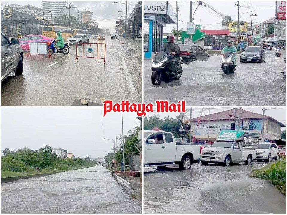 Pattaya hat erneut mit starken Regenfällen und Überschwemmungen zu kämpfen