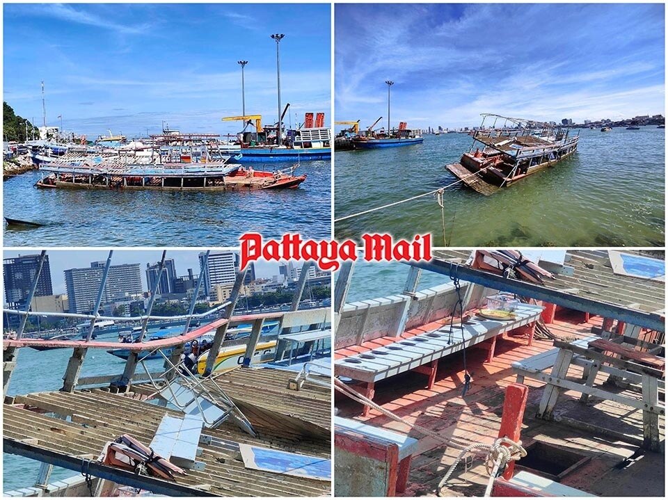 Verlassene Fähre gefährdet den Seeverkehr am Bali Hai Pier