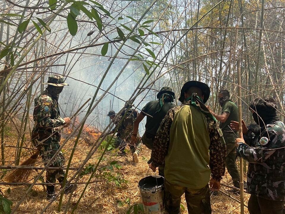 Der Khao Phra Viharn Nationalpark in Sisaket bleibt wegen eines Waldbrandes geschlossen