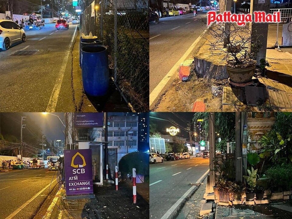 Ein Alptraum für Fußgänger auf der Pattaya Second Road