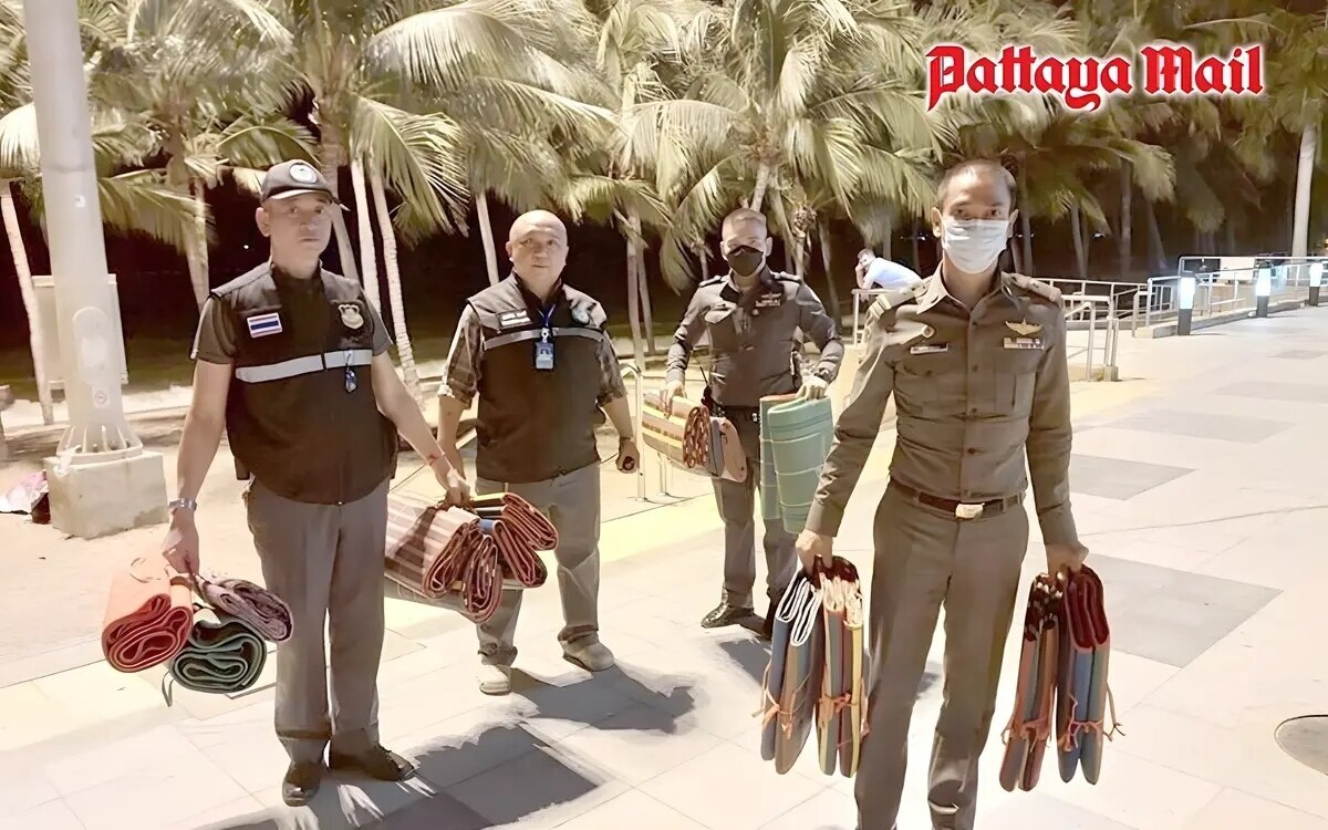 200 Beamte gehen gegen illegale Aktivitäten am Strand von Jomtien vor