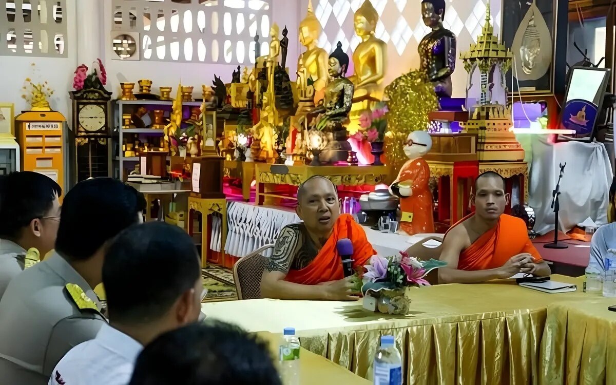 Alexandriner sittiche in nonthaburi tempel gerettet