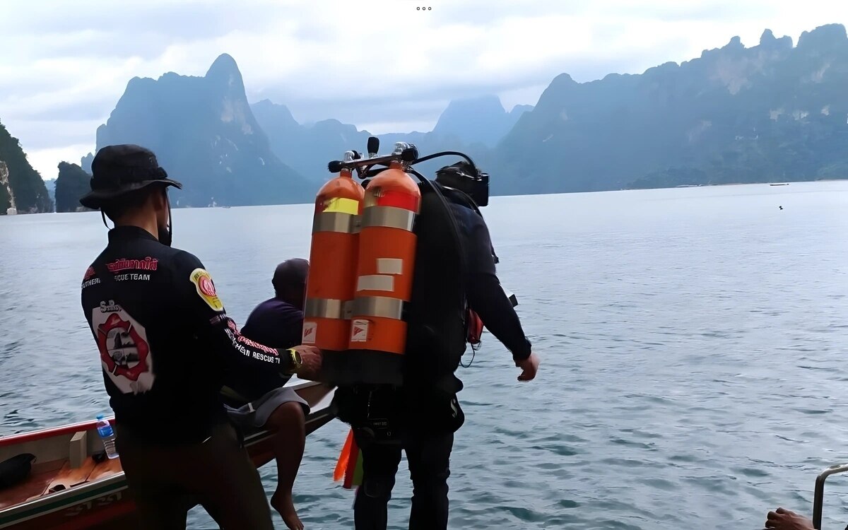 Ausflugsboot kentert bei Sturm im Cheow-Lan-Damm: Suche nach vermisstem französischen Touristen