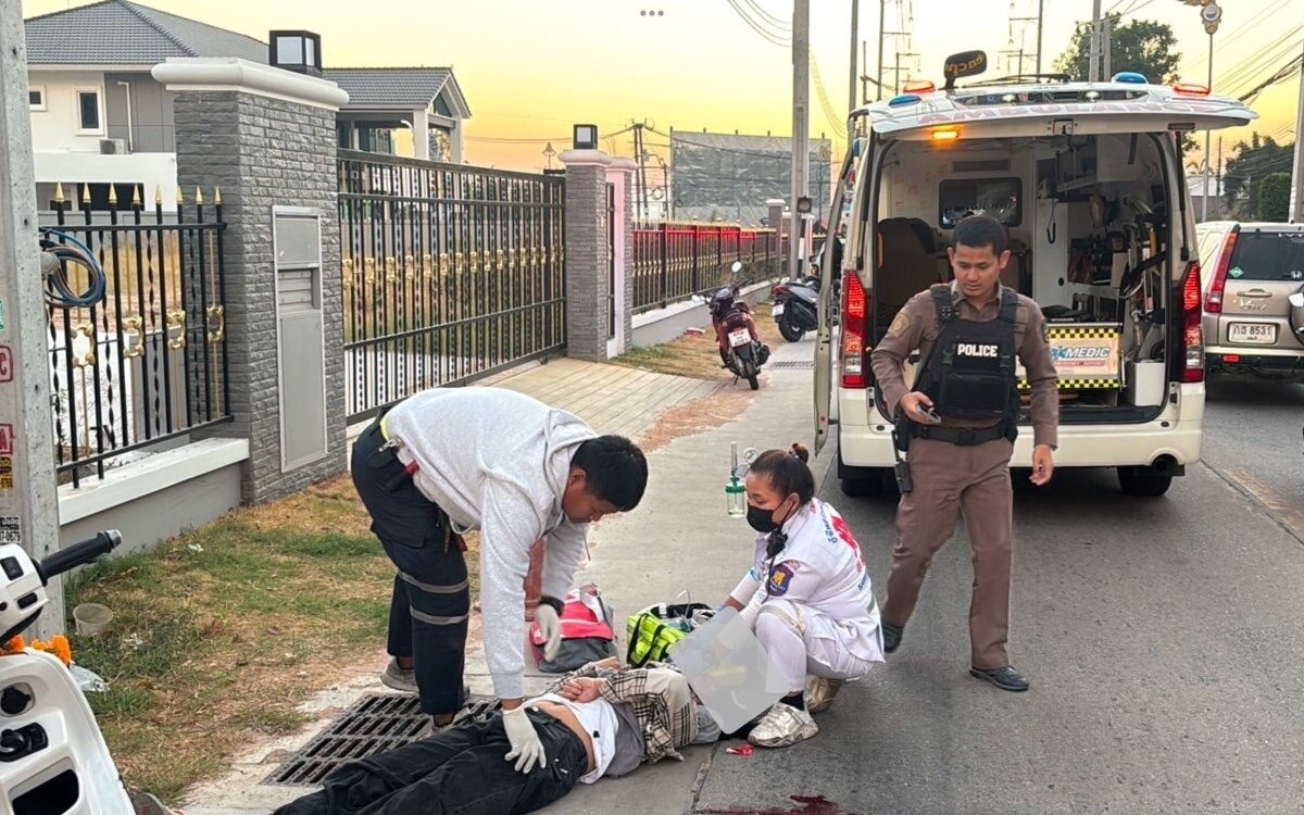 Ausländer auf der Flucht nach Unfall in Chonburi - Betrunkene Thailänderin in Tränen zurückgelassen