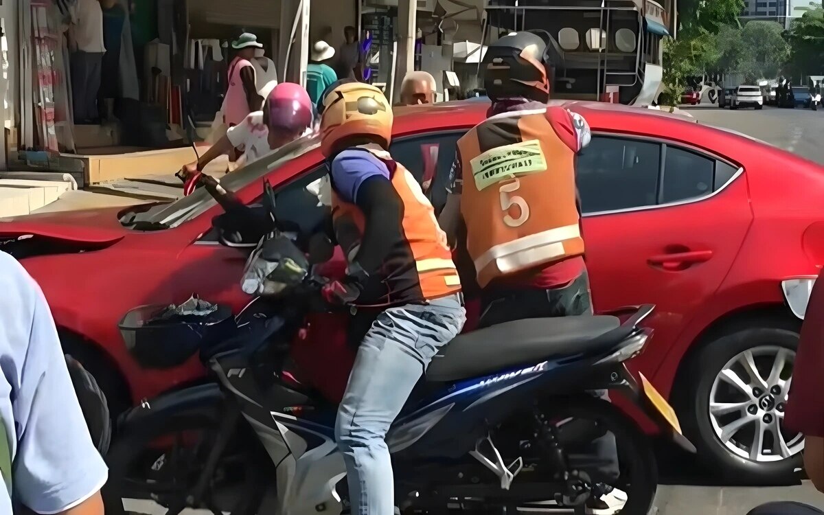 Ausländischer Fahrer nach Fahrerflucht und Verfolgungsjagd in Bangkok (Video)