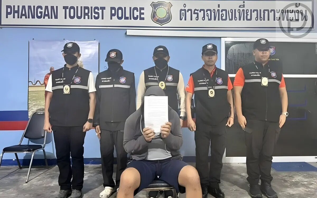 Ausländischer Mann nach sieben Jahren illegalem Aufenthalt auf Koh Pha Ngan festgenommen