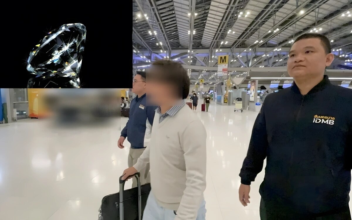 Bangkok: 500.000 Baht Diamanten-Diebstahl - Flughafen-Polizei schnappt ausländischen Seriendieb