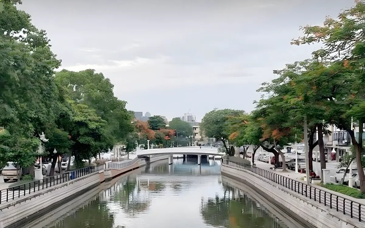 Bangkok berichtet ueber fortschritte bei der landschaftsgestaltung entlang des phadung krung kasem