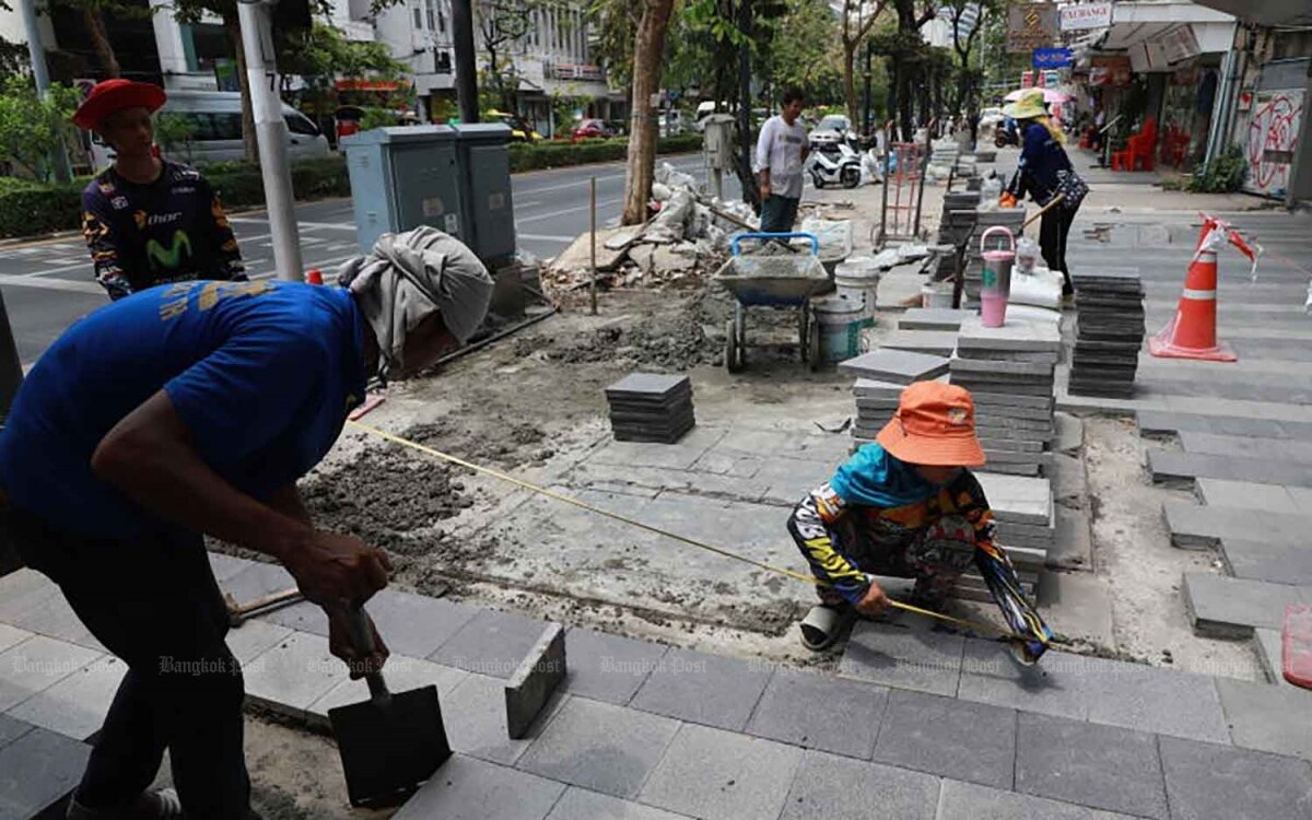 Bangkoks Bürgersteige erhalten ein Facelifting