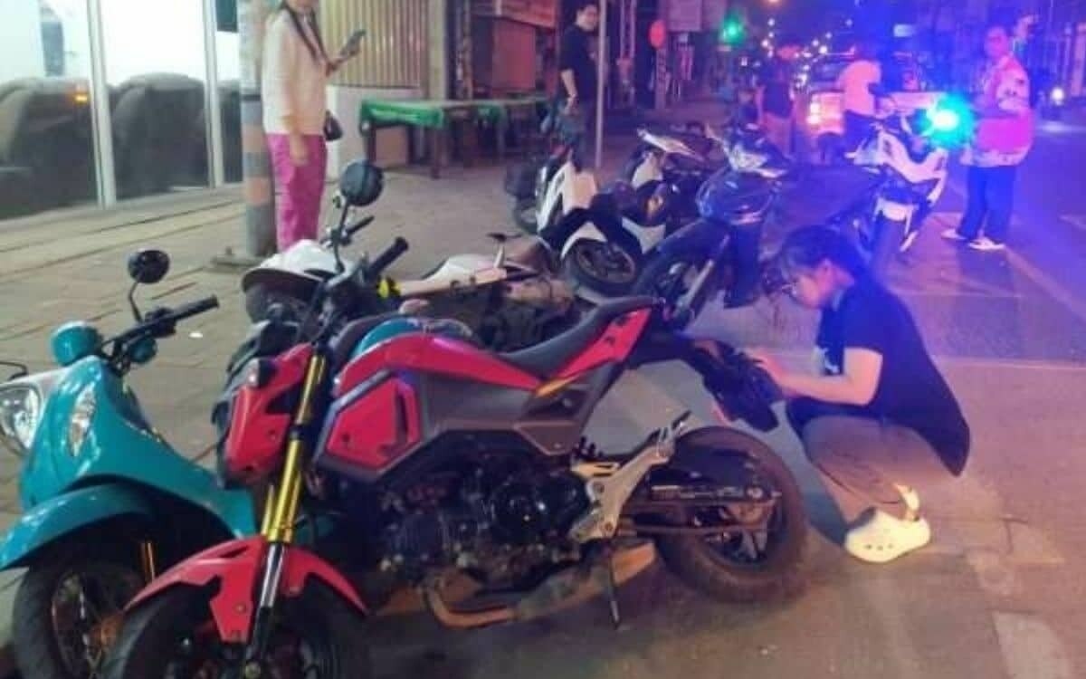 Betrunkene fahrerin sorgt fuer chaos in pattaya elf geparkte fahrzeuge beschaedigt