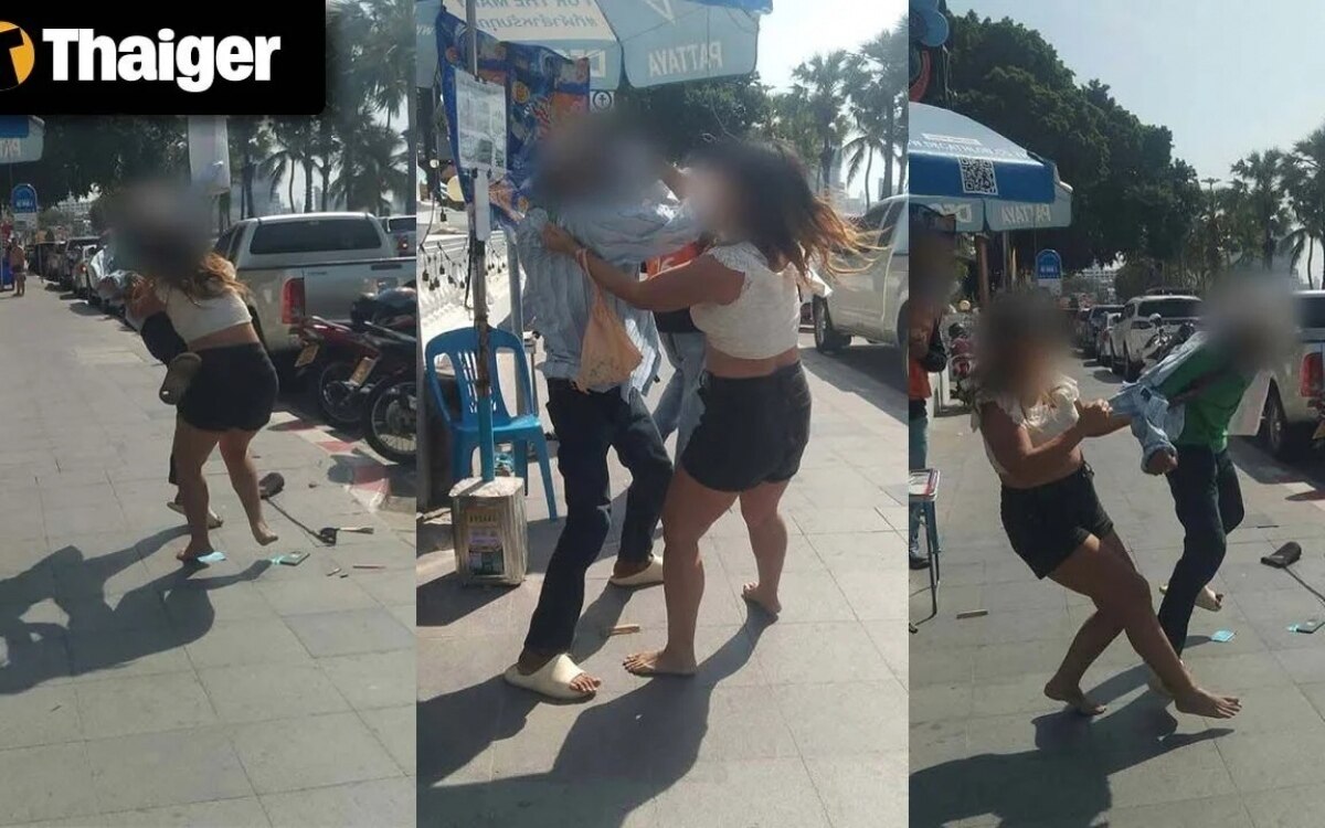 Chaos am strand von pattaya schlaegereien mit einem schweizer loesen sicherheitsbedenken aus video