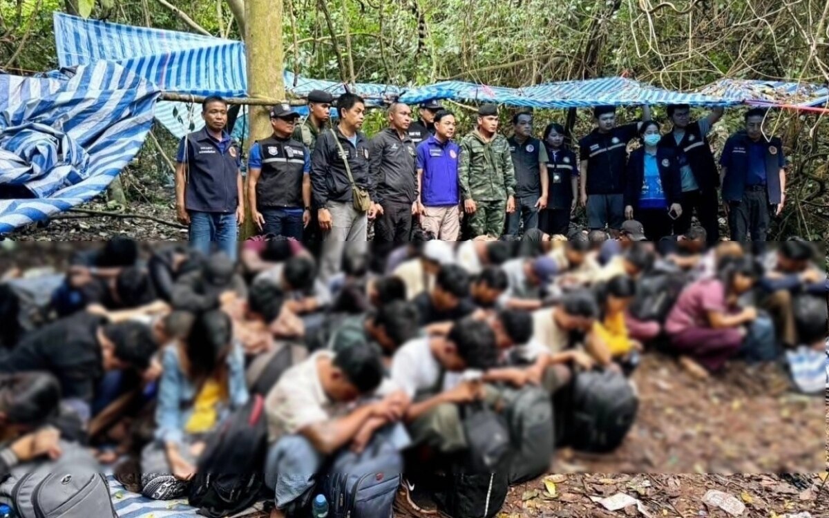 Dschungelversteck in chumphon 36 illegal eingereiste migranten aus myanmar entdeckt 50 000 baht pro