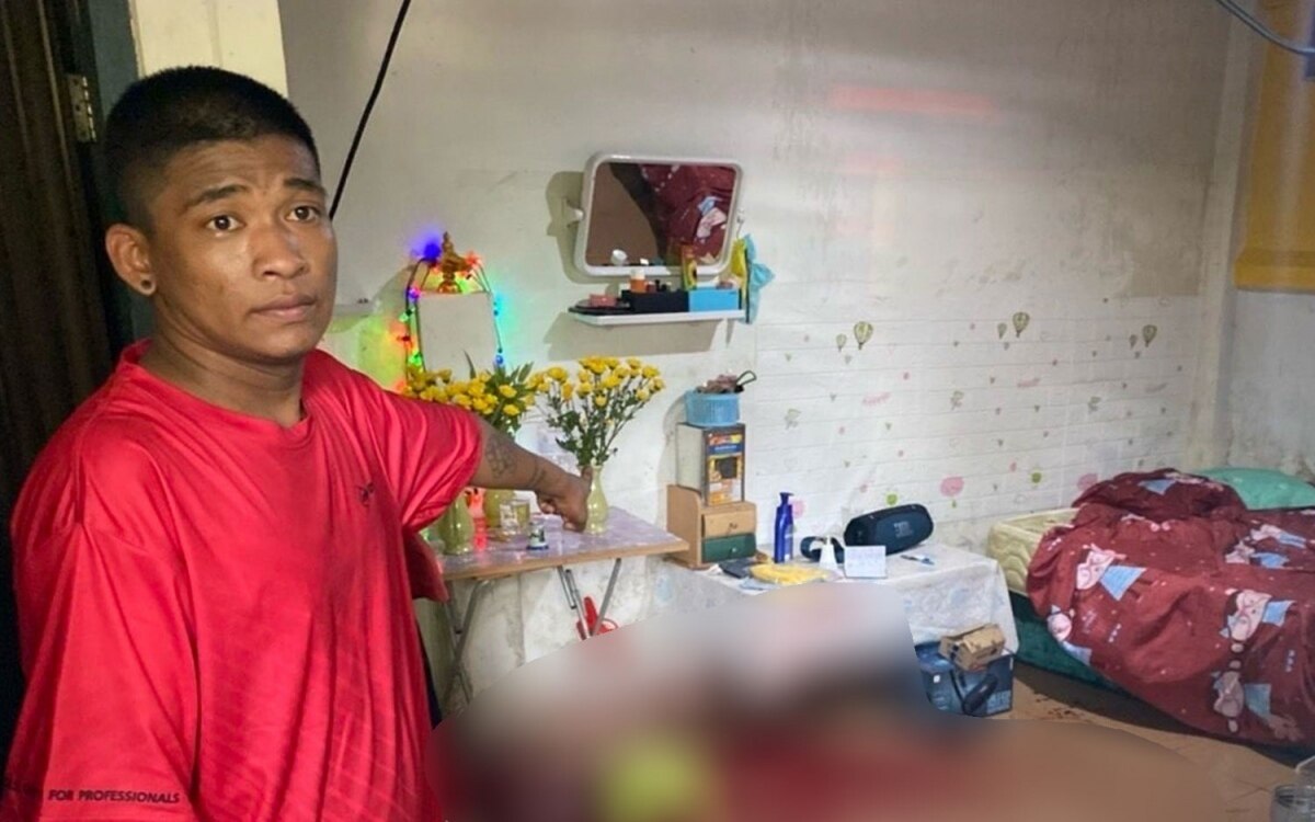 Eifersuechtiger mann aus myanmar greift seinen freund mit einem hammer an