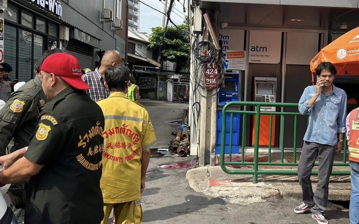 Ein toter zwei verletzte durch bewaffneten in klong toey