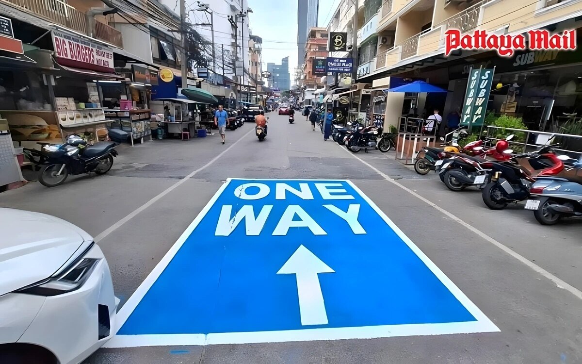 Einbahnstrasse in pattaya neues system in soi buakhao gestartet gemischte reaktionen der