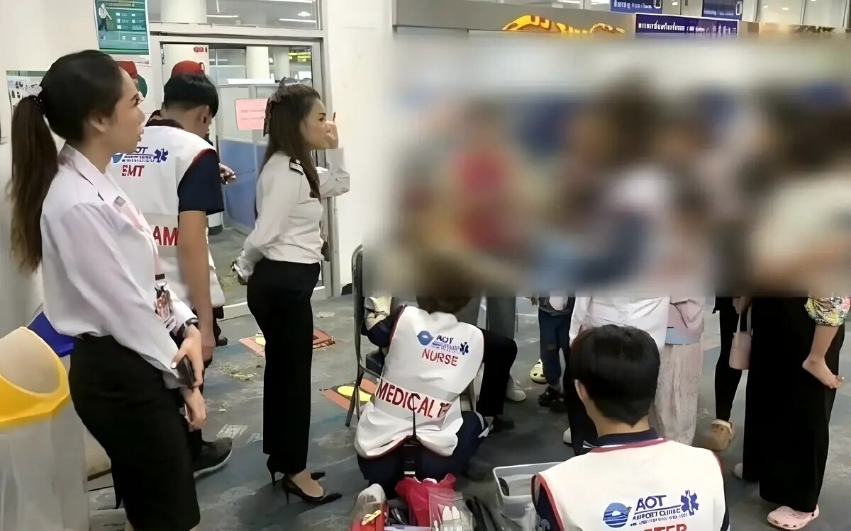 Einsturz von deckenplatten am flughafen chiang mai zwei auslaendische kinder verletzt