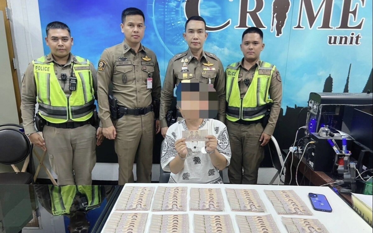 Festnahme eines auslaenders nach falschgeld transaktion auf dem chatuchak markt